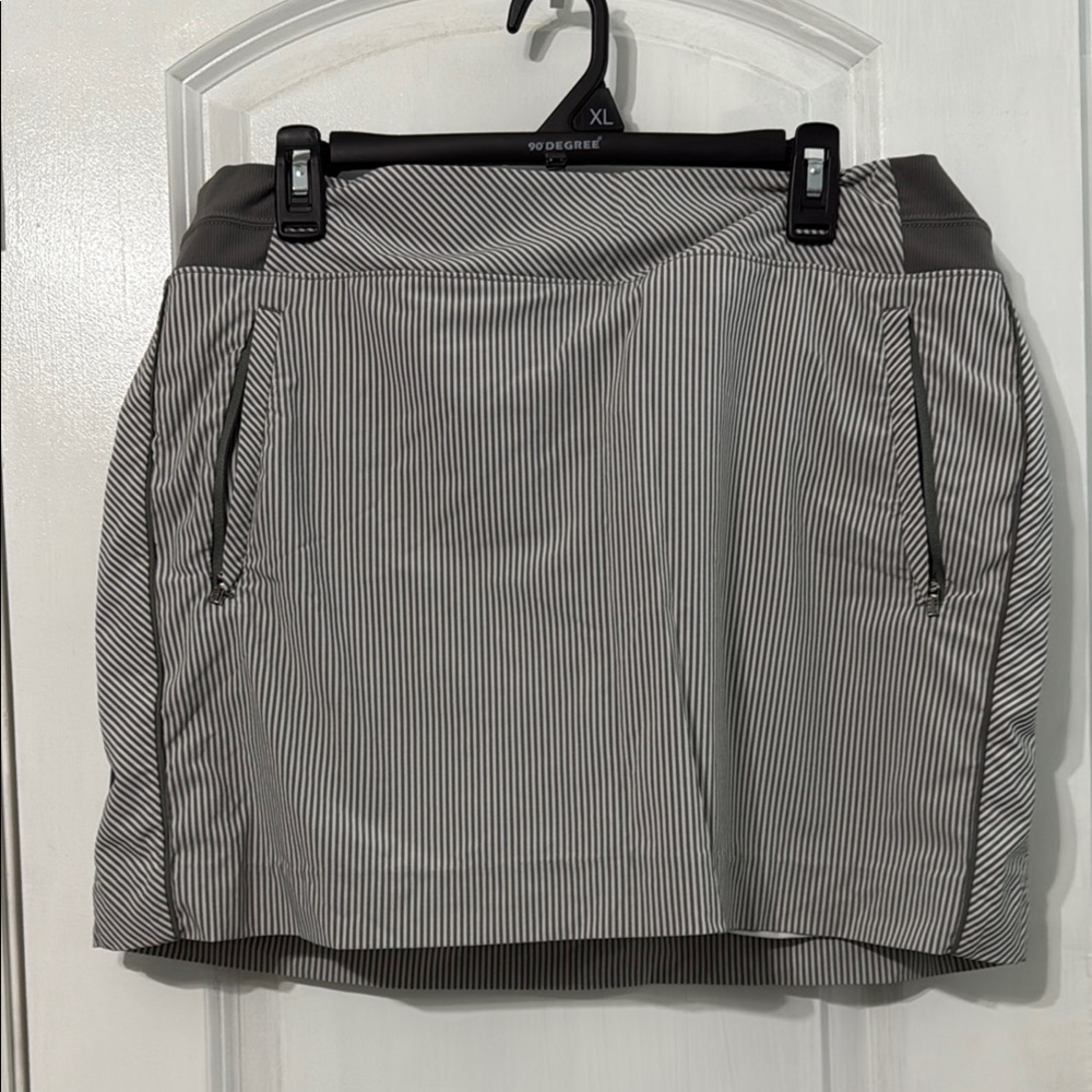 Athleta Gray Striped Skort